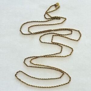 Vintage Speidel 10k Gold Filled Necklace 23.5” Length Long Chain Link 7.6 Grams